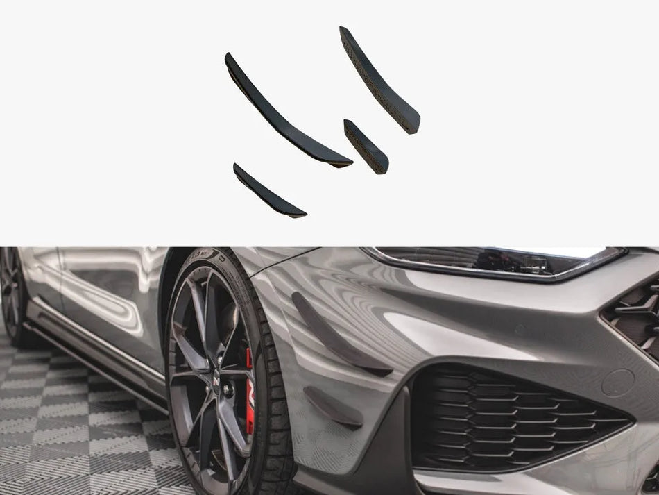 Maxton Front Bumper Wings (Canards) Hyundai I30 N / I30 N-Line Hatchback / Fastback Mk3 Facelift