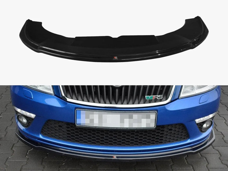 Maxton Front Splitter V.2 Skoda Octavia MK2 VRS Facelift (2008-2013)