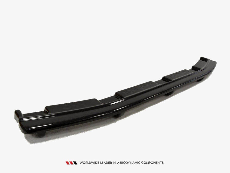 Maxton Central Rear Splitter Mazda 3 MK2 MPS (With Vertical Bars) - Textured