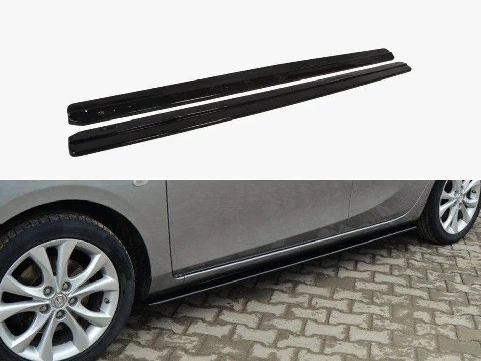 Maxton Side Skirts Diffusers Mazda 3 MK2 Sport (Preface)