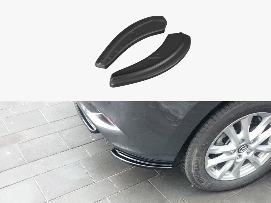 Maxton Rear Side Splitters Mazda 3 Mk3 Facelift - Carbon Look
