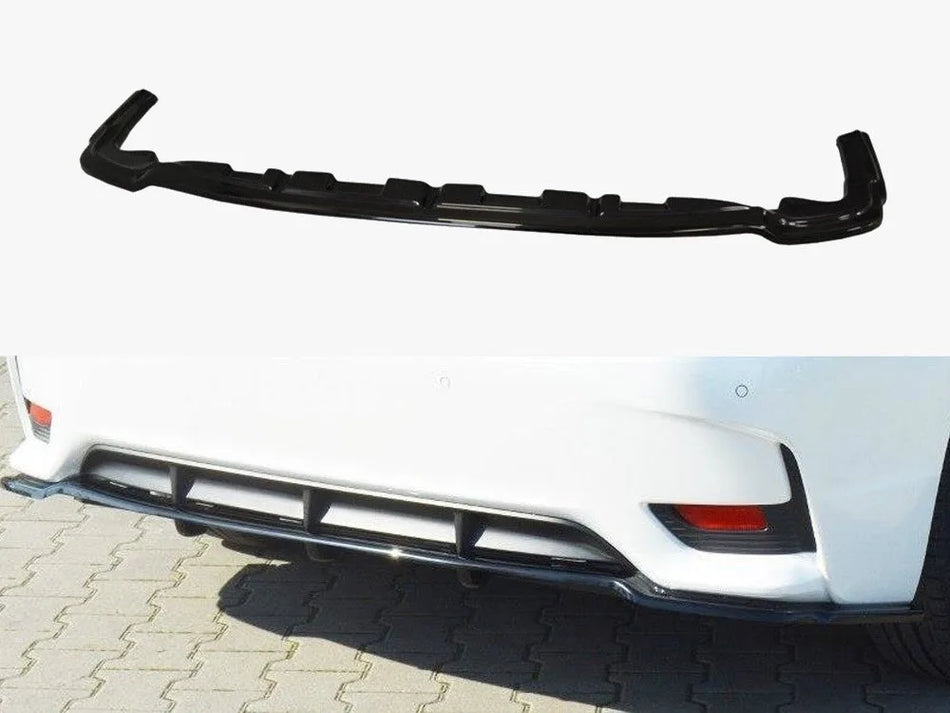 Maxton Central Rear Splitter (Vertical Bars) Lexus CT Mk1 Facelift