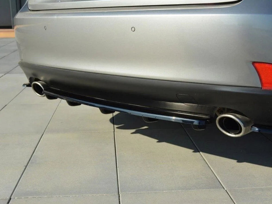 Maxton Central Rear Splitter (Vertical Bars) Lexus IS Mk3 T - Textured
