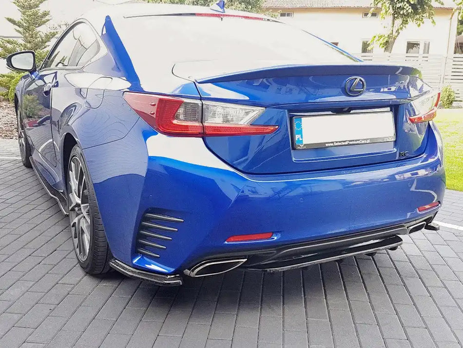 Maxton Central Rear Splitter (With Vertical Bars) Lexus RC (2014-UP)