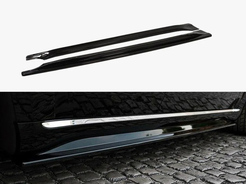 Maxton Side Skirts Diffusers JEEP Grand Cherokee WK2 Summit Facelift - Carbon Look