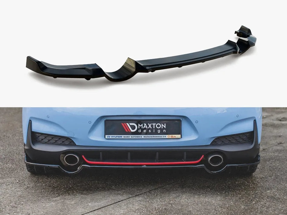 Maxton Central Rear Splitter (Vertical Bars) Hyundai I30 N Mk3 Hatchback