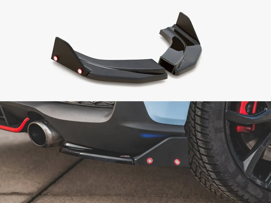 Maxton Rear Side Splitters V.6 + Flaps Hyundai I30 N Mk3 Hatchback