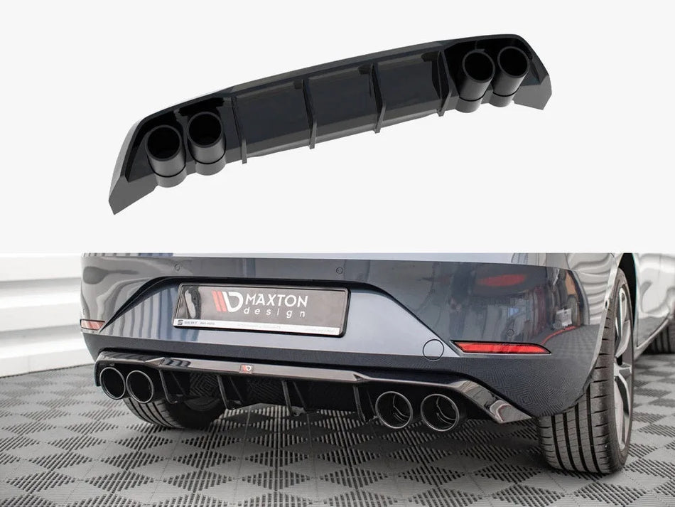 Maxton Rear Valance + Exhaust Ends Imitation Seat Leon FR Hatchback Mk4