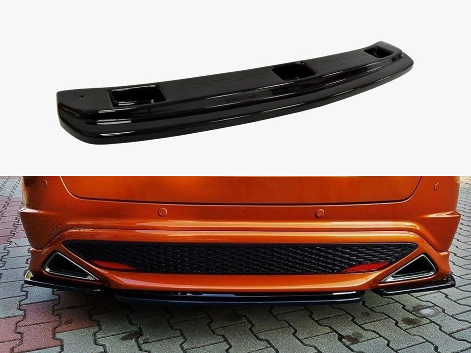 Maxton Central Rear Splitter Honda Civic VIII Type S/R (Without Vertical Bars) - Textured