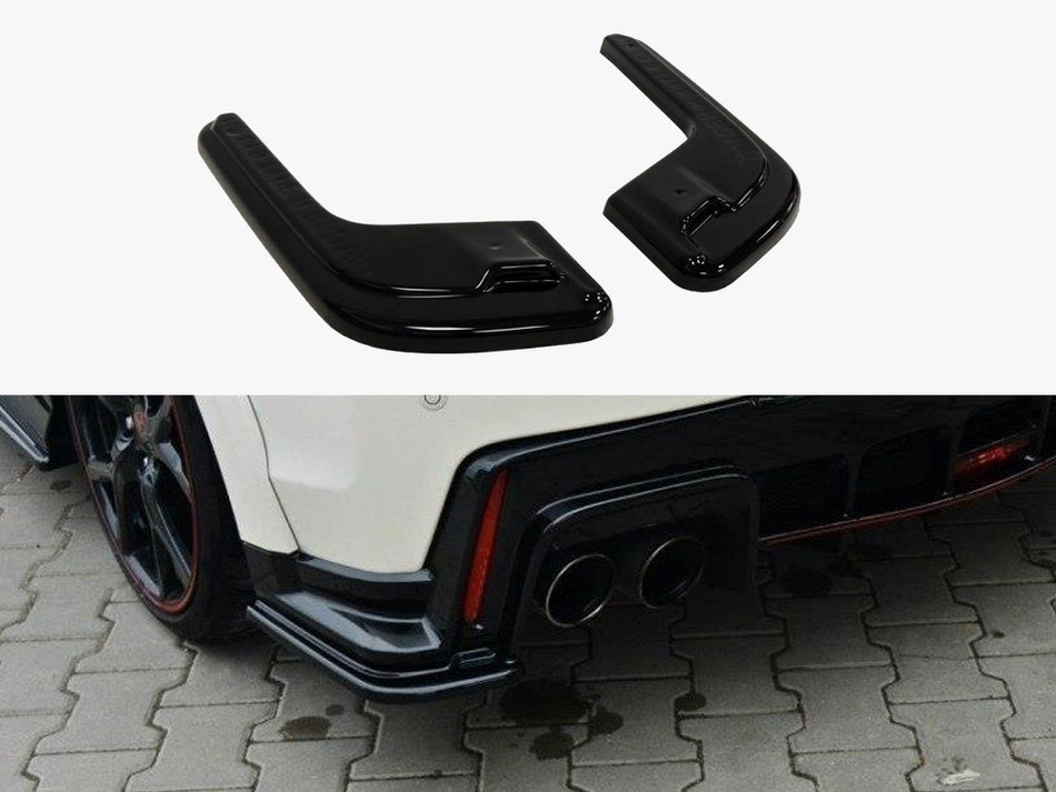 Maxton Rear Side Splitters Honda Civic IX Type R (2015-2017) - Carbon Look