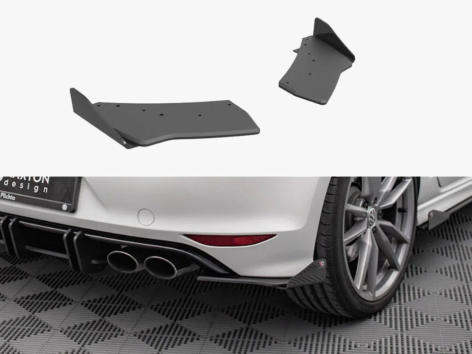 Maxton Street PRO Rear Side Splitters + Flaps VW Golf R Mk7