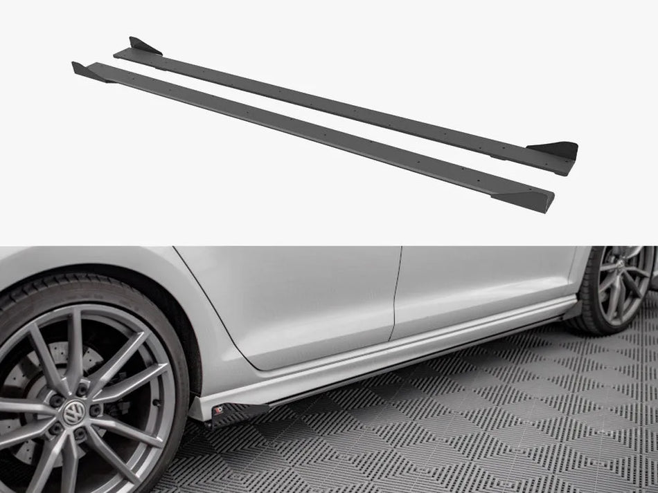 Maxton Street PRO Side Skirts Diffusers + Flaps VW Golf R Mk7