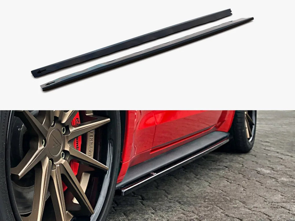 Maxton Side Skirts Diffusers Ford Mustang MK6 Facelift (2017-)