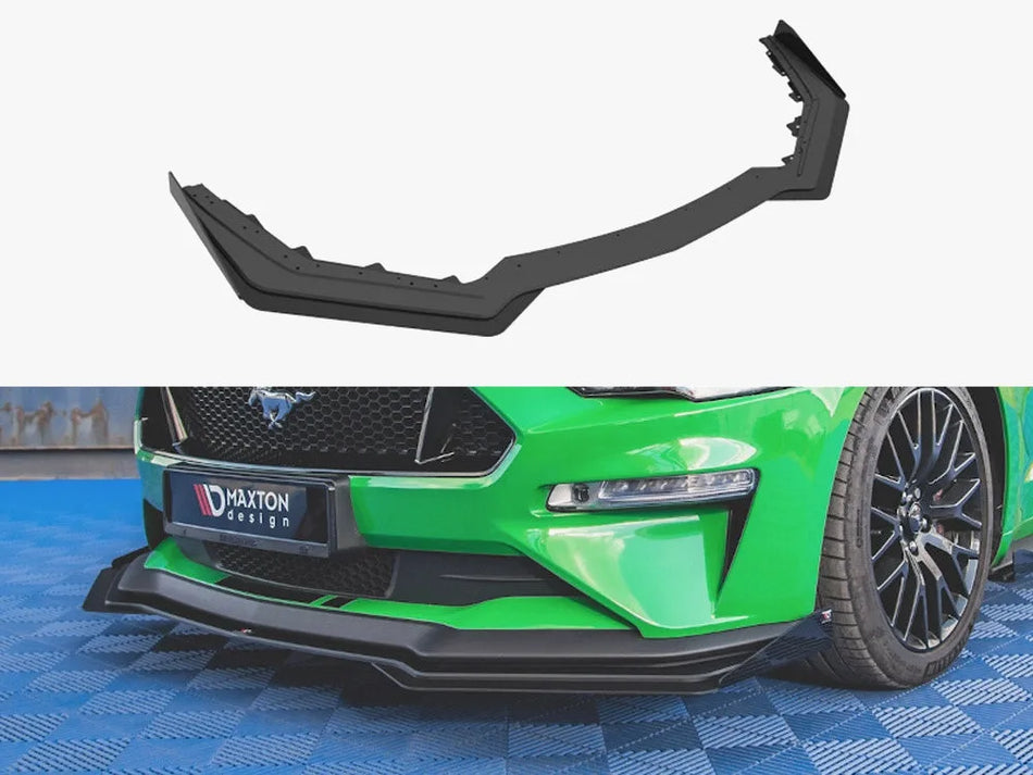 Maxton Street PRO Front Splitter V.1 + Flaps Ford Mustang GT Mk6 Facelift