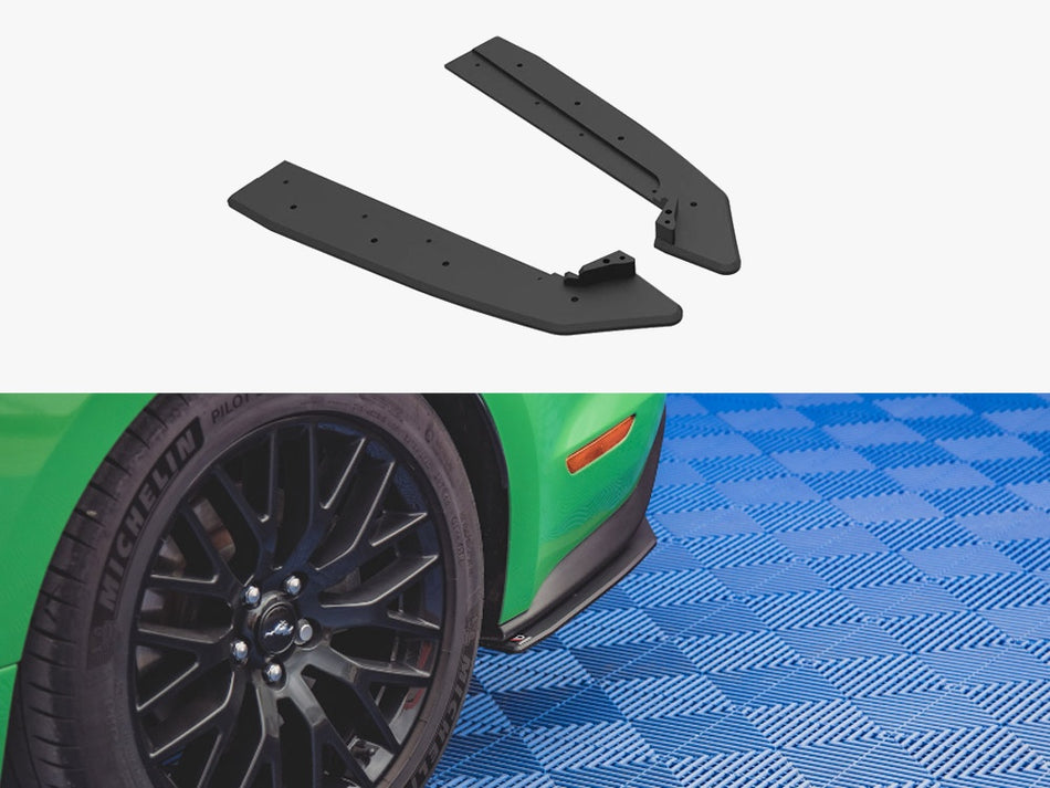 Maxton Street PRO Rear Side Splitters V.1 Ford Mustang GT MK6 Facelift - Black-Red