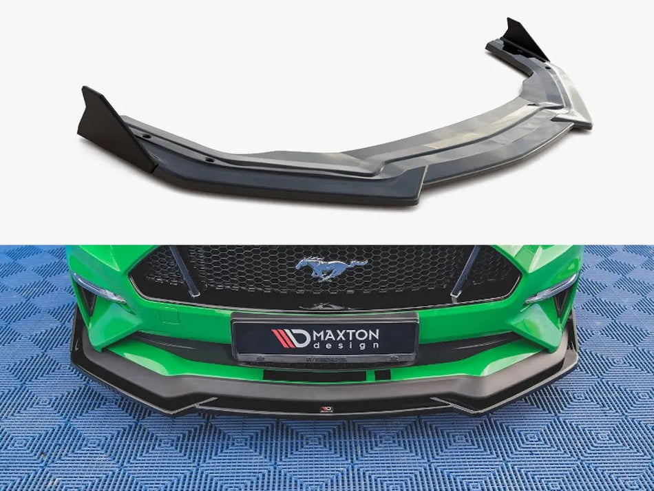 Maxton Front Splitter V.1 + Flaps Ford Mustang GT Mk6 Facelift
