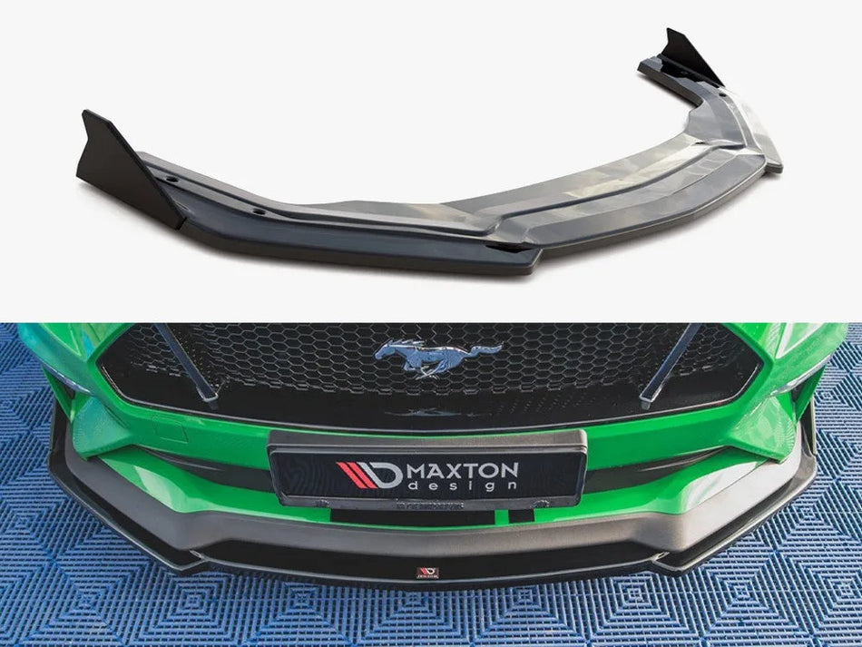 Maxton Front Splitter V.2 + Flaps Ford Mustang GT Mk6 Facelift