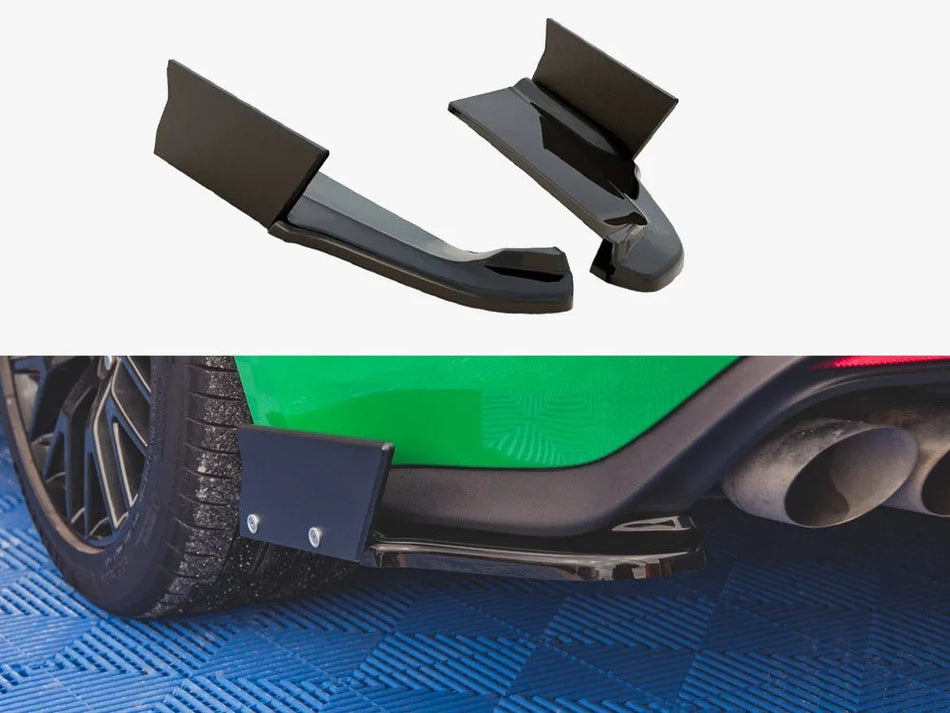 Maxton Rear Side Splitters V.1 + Flaps Ford Mustang GT Mk6 Facelift