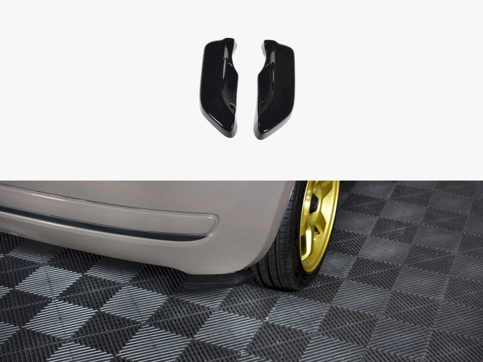 Maxton Rear Side Splitters Fiat 500 Pre-facelift (2007-2014) - Carbon Look