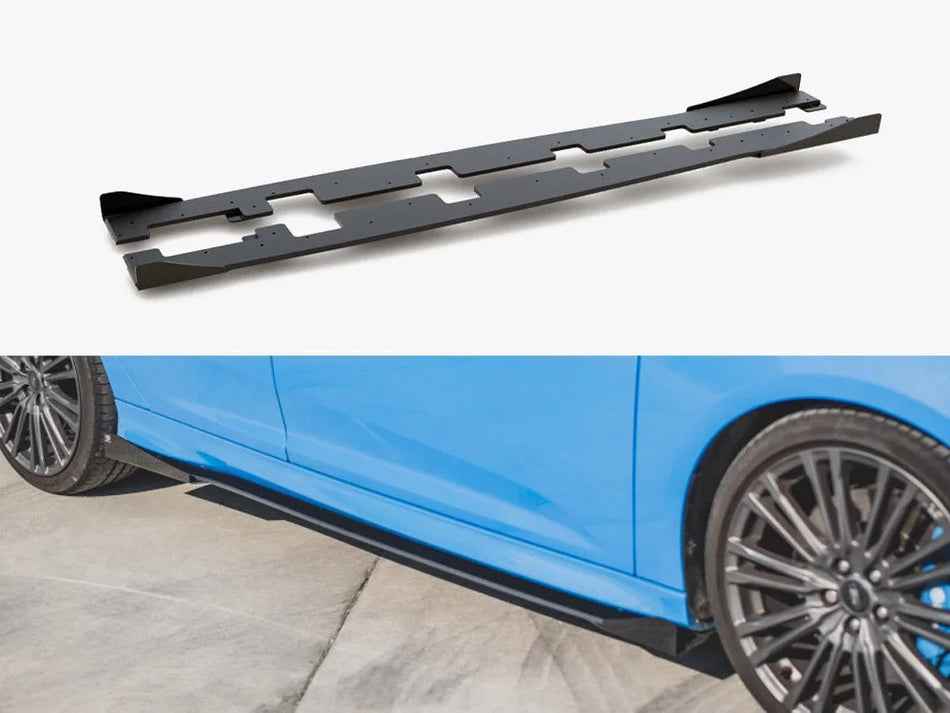 Maxton Street PRO Side Skirts Diffusers + Flaps Ford Focus RS Mk3