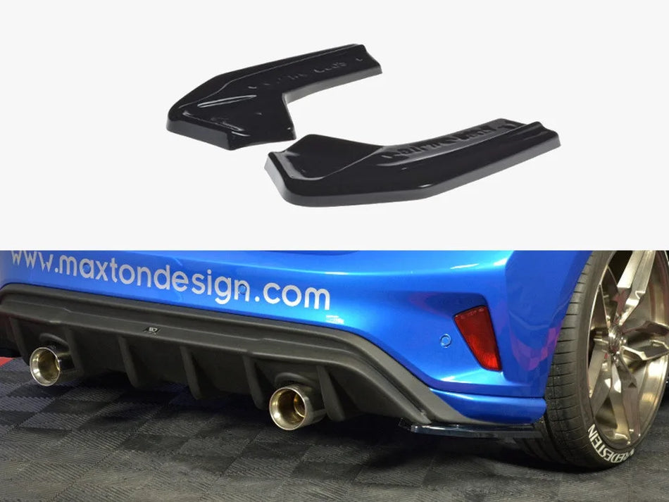 Maxton Rear Side Splitters V.2 Ford Focus ST-Line Mk4 - Carbon Look