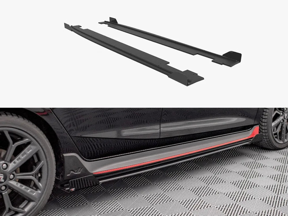 Maxton Street PRO Side Skirts Diffusers + Flaps Hyundai I20 N Mk3