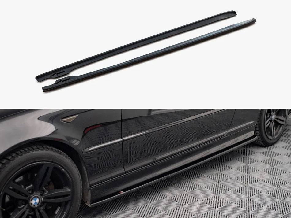 Maxton Side Skirts Diffusers V.2 Bmw 3 Coupe M-pack E46 (1999-2005)