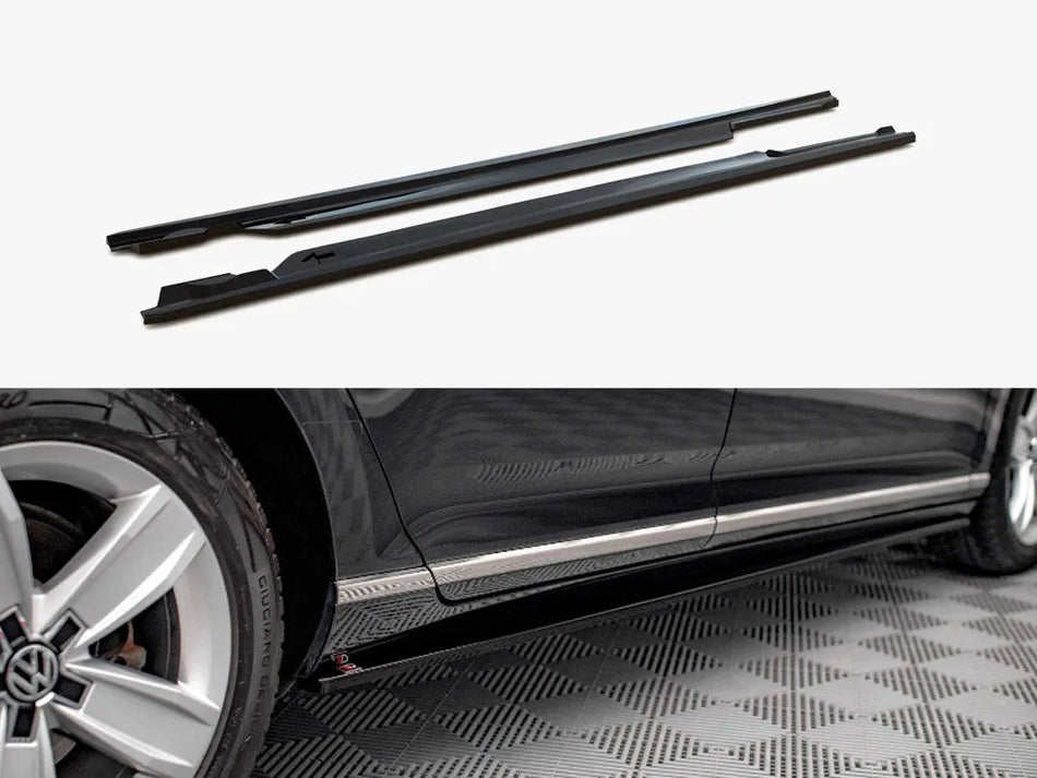 Maxton Side Skirts Diffusers VW Passat B8 Facelift