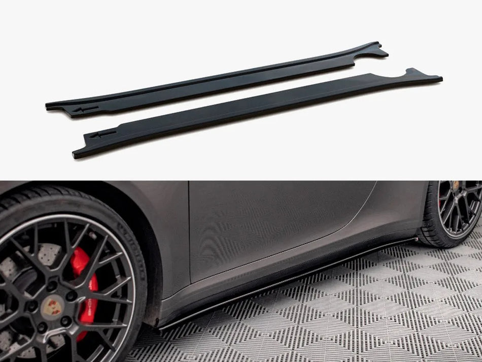 Maxton Side Skirt Diffusers Porsche 911 Carrera 4S 992