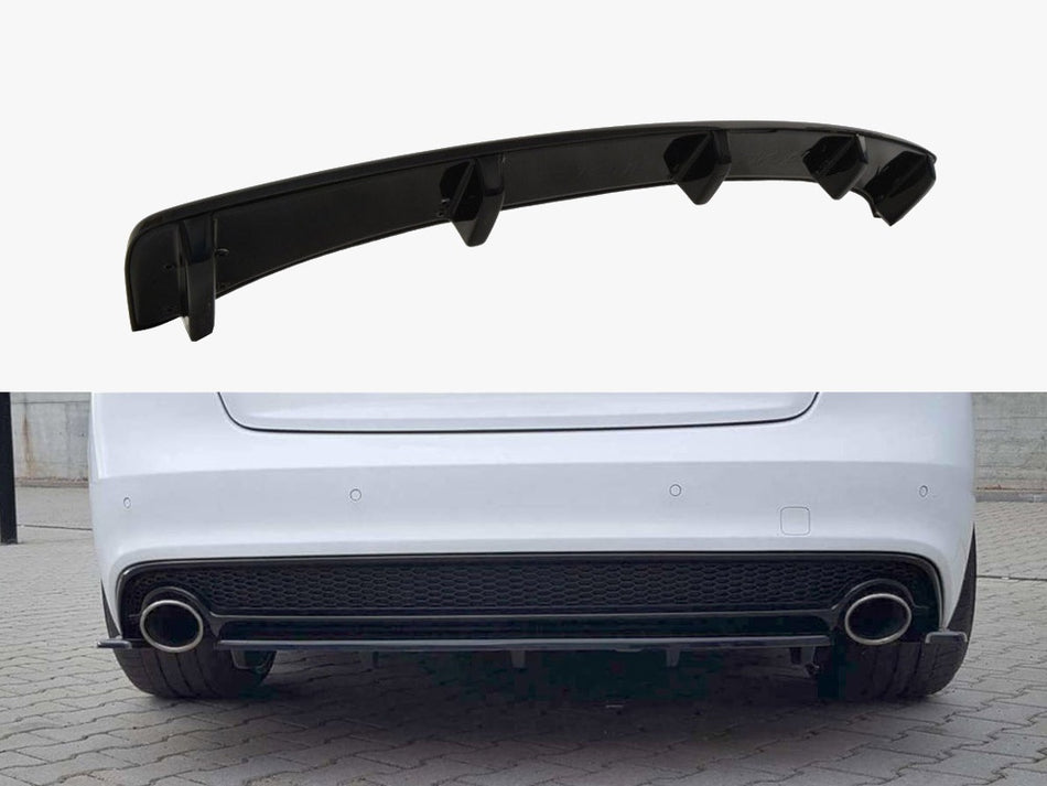 Maxton Rear Splitter (Vertical Bars) Audi A5 S-Line 8T Facelift