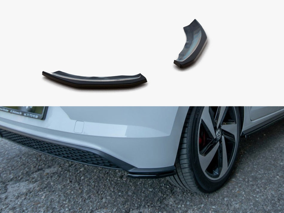 Maxton Rear Side Splitters Volkswagen Polo GTI Mk6 - Textured