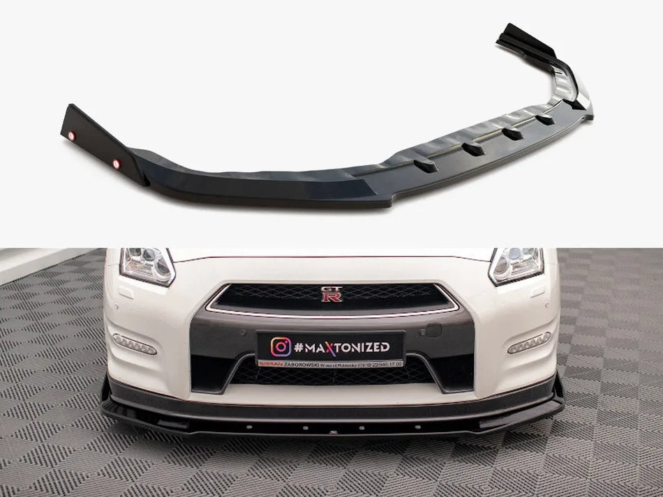 Maxton Front Splitter + Flaps Nissan GTR R35 1st Facelift