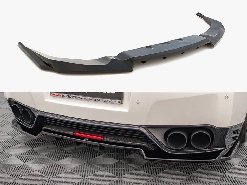 Maxton Rear Splitter (Vertical Bars) Nissan GTR R35 1st Facelift