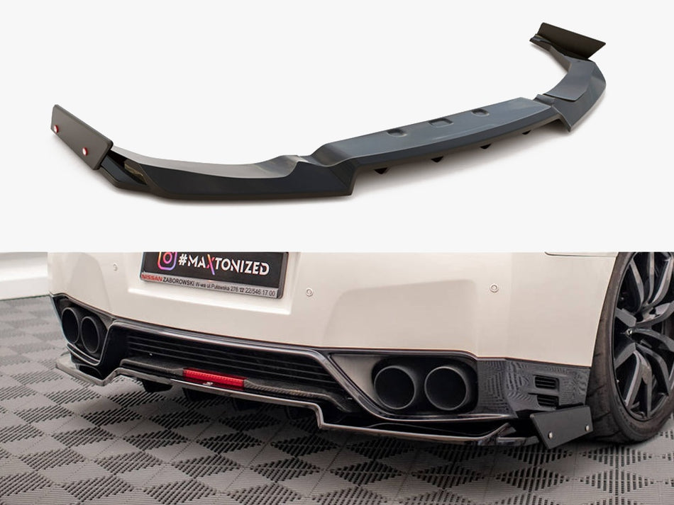 Maxton Rear Splitter + Flaps Nissan GTR R35 1st Facelift