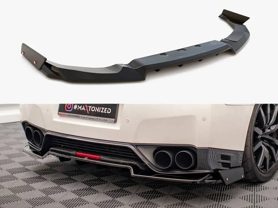 Maxton Rear Splitter + Flaps Nissan GTR R35 1st Facelift