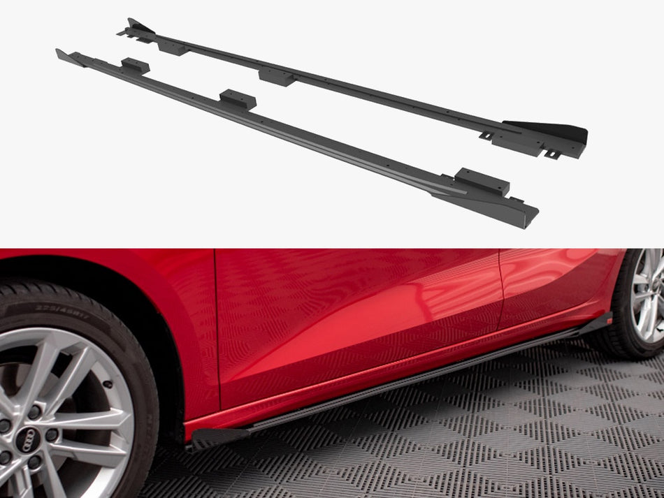 Maxton Street PRO Side Skirts Diffusers + Flaps Audi A3 8Y