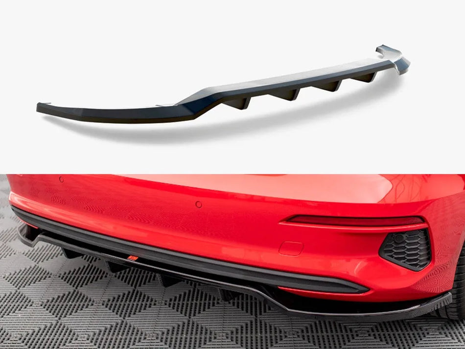 Maxton Central Rear Splitter (Vertical Bars) Audi A3 Sportback 8Y