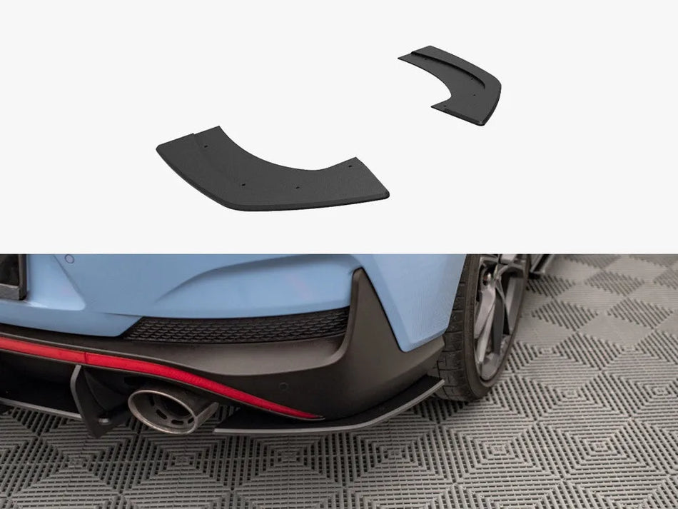 Maxton Street Pro Rear Side Splitters Hyundai I30 N Fastback Mk3 Facelift - Black-Red