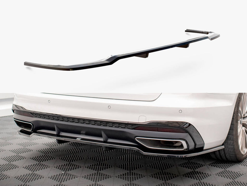 Maxton Central Rear Splitter (Vertical Bars) Audi A4 S-Line B9 Facelift