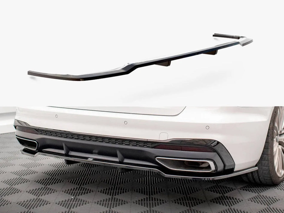 Maxton Central Rear Splitter (Vertical Bars) Audi A4 S-Line B9 Facelift