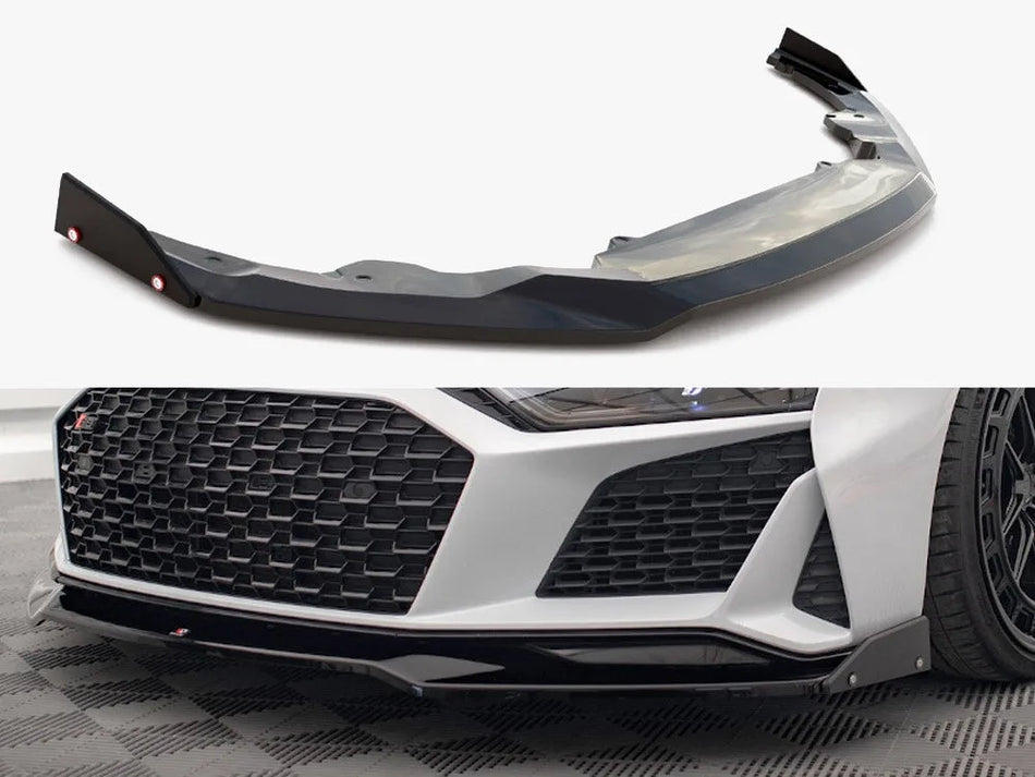 Maxton Front Splitter V.3 + Flaps Audi R8 Mk2 Facelift