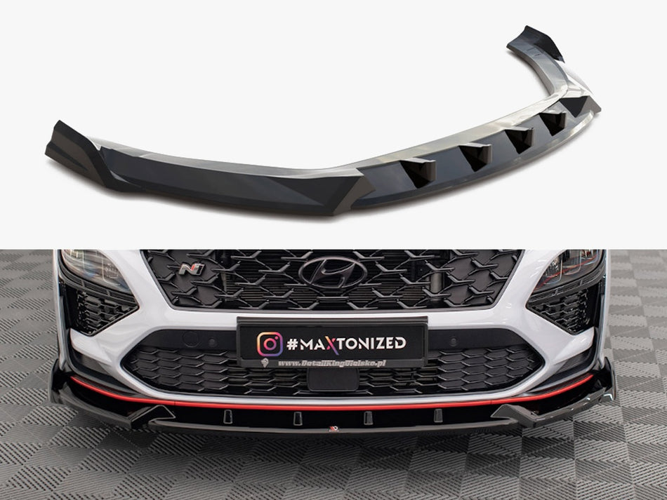 Maxton Front Splitter V.1 Hyundai Kona N Mk1