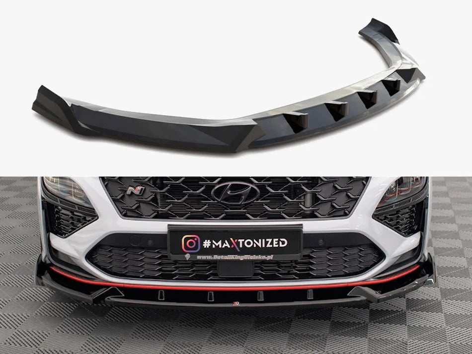 Maxton Front Splitter V.1 Hyundai Kona N Mk1