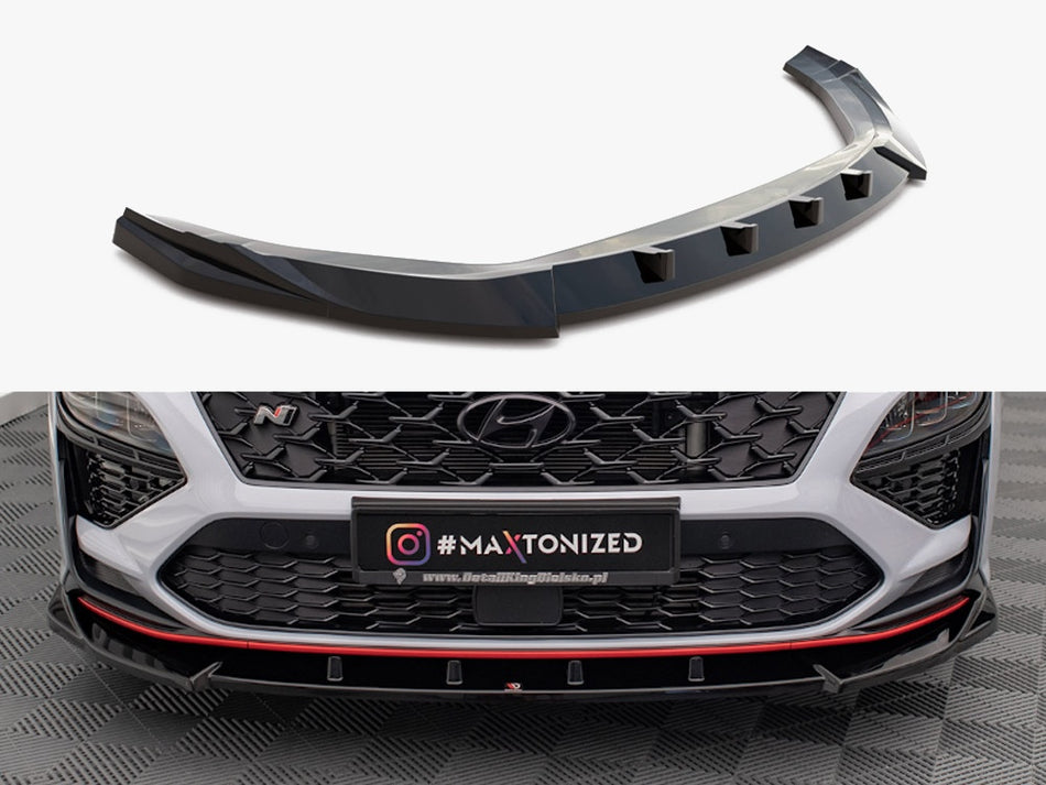 Maxton Front Splitter V.2 Hyundai Kona N Mk1