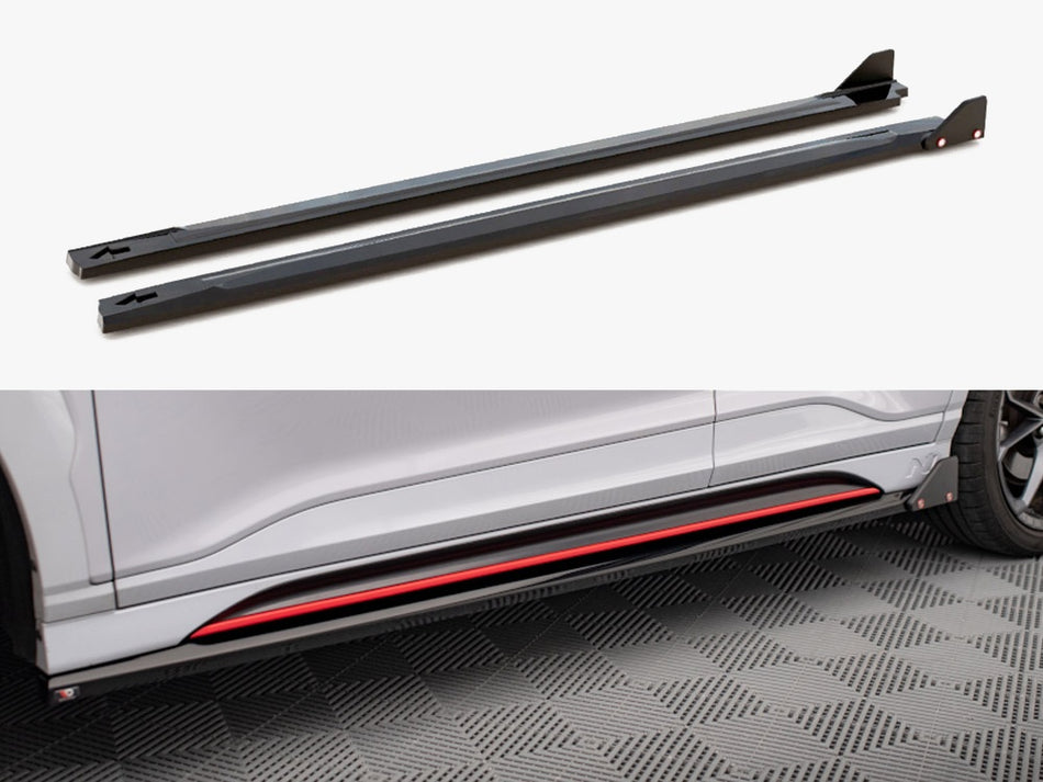 Maxton Side Skirts Diffusers V.1 + Flaps Hyundai Kona N Mk1