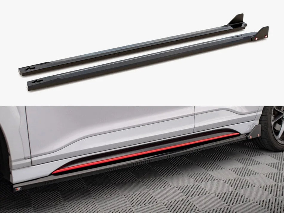 Maxton Side Skirts Diffusers V.1 + Flaps Hyundai Kona N Mk1
