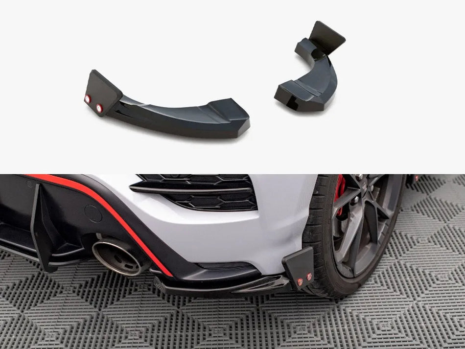 Maxton Rear Side Splitters V.1 + Flaps Hyundai Kona N Mk1