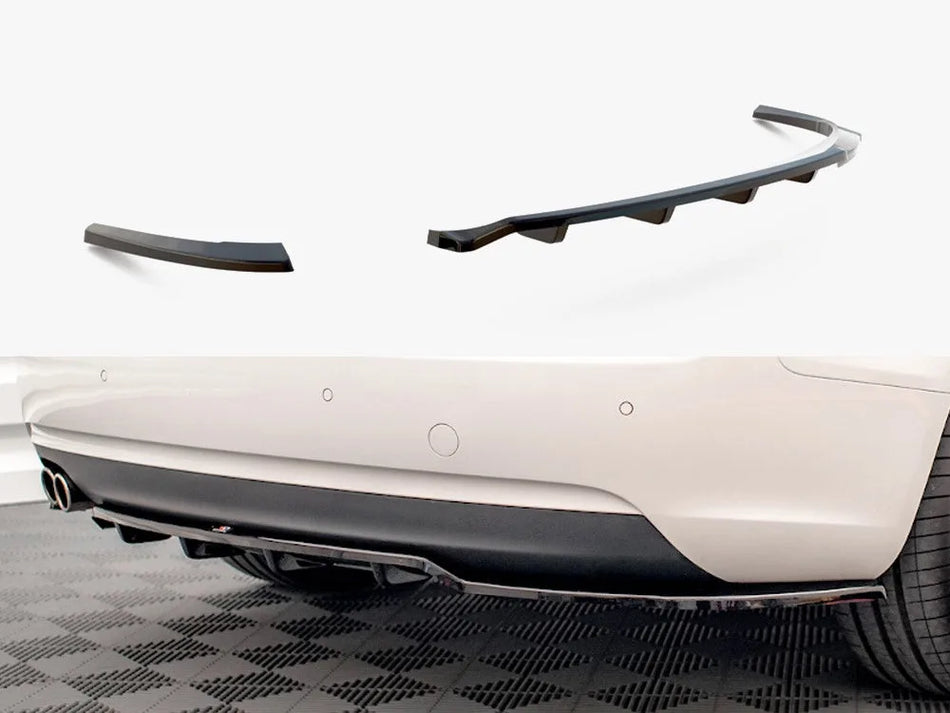 Maxton Central Rear Splitter (Vertical Bars) Audi A5 Coupe 8T Facelift