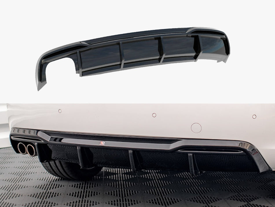 Maxton Rear Valance Audi A5 Coupe 8T Facelift (Version with dual exhausts on one side)