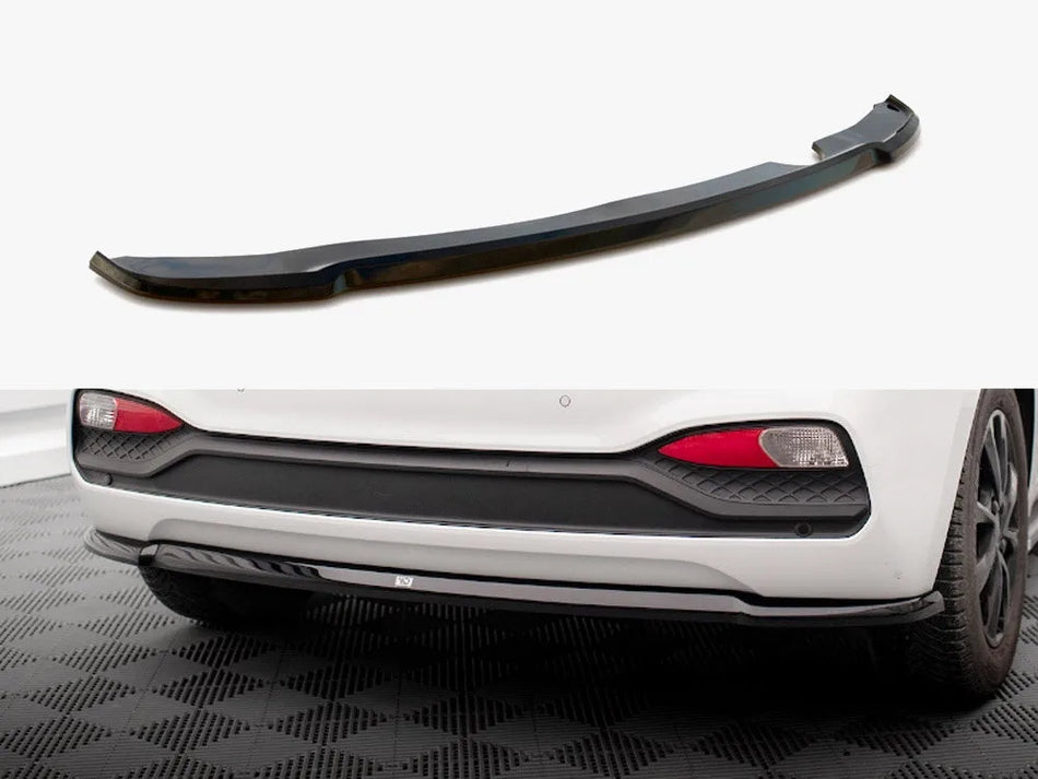 Maxton Central Rear Splitter Hyundai I20 Mk2 Facelift